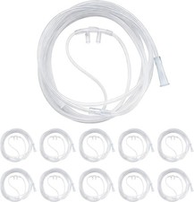10 Packs 7FT Nasal Oxygen Cannulas Clear Adult Flexible Tip Soft Touch picture