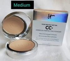 IT COSMETICS ~ CC + AIRBRUSH PERFECTING POWDER ~ MEDIUM (W) ~ 0.33 OZ NEW picture