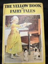 1934 The Yellow Book of Fairy Tales Whitman Vintage Hardcover Illustrated picture