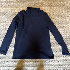 Patagonia Pullover Mens L Navy Micro D Fleece Quarter Zip Microdenier Outdoor picture