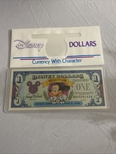 Disney $1 Disney Dollars Mickey Mouse “Mickey’s 65th” Note  D00539143A picture