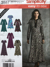 SIMPLICITY 3557 MISSES' SIZE 8-16 DRESS with VARIATIONS SEWING PATTERN ©2007 CUT picture