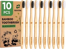 30 Pcs Natural Bamboo Toothbrush Bulk Soft Bristles Individually Boxed Travel picture