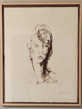 Vintage CHARLES UMLAUF (American, 1911–1994) Signed Framed Print w/Signed Book picture