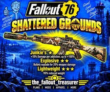 FALLOUT 76 PC☢️ SHATTERED GROUNDS LEGENDARY ASSAULT RIFLE ☢️ picture