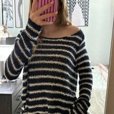 Hollister black and white striped long sleeve top picture