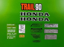 1975 75' CT90 K6 trail 13pc vintage graphic decals stickers aufklebers Trail 90 picture
