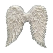 White Angel Wings Halloween Costume Wings with Adjustable Straps for Theme Party picture