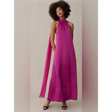 o.p.t. Few Moda Alessia Dress M Orchid Open Back Maxi NWT picture