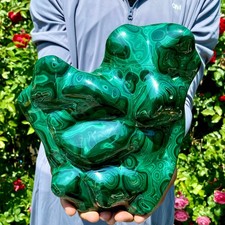 9.9LB Natural Polished Malachite Mineral freeform specimen Reiki Stone Healing picture