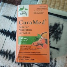 1PCs Terry Naturally CuraMed Curcumin Softgels 120 Count New picture