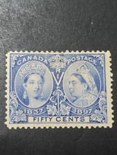 Joystamp: Canada Stamps Collection Scott#60 Jubilee Mint Hinged 50c Ultra CV$375 picture