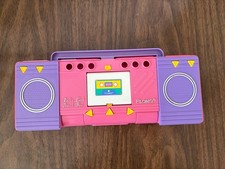 1991 Flomo Radio Look Pencil Box with Pencil Sharpener VTG 90s Rare Collectible picture