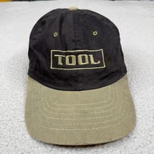 Vintage 90s Tool Hat Cap Wrench Logo Snapback Black Khaki Undertow Tour 1993 USA picture