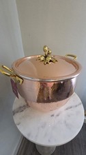 Ruffoni Historia Hammered Copper Belly Stock Pot Olive Knob 3 7.5-Qt. 9.5in picture