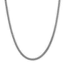 Macy's SSC065766S22 Cuban Link Chain Necklace 22in Sterling Silver picture