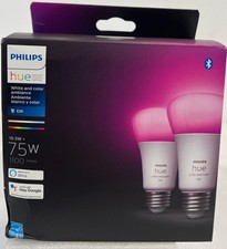PHILIPS HUE Smart 3 Pack , 75W A19 LED Bulb White and Color Ambiance Light picture