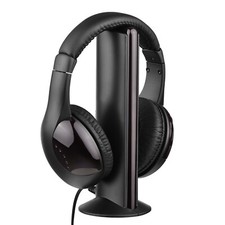5 in 1 Wireless Cordless Headphones Headset with Mic for TV Watching Radio J4E3 picture