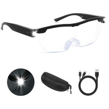 Magnifying Glasses W/ LED Light USB Rechargeable Reading Glasses Anti Blue Light picture