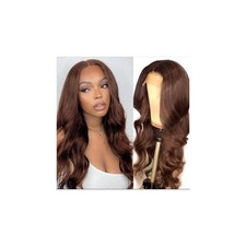 4x4 Lace Closure Human Hair Wig Brown Body Wave Density picture