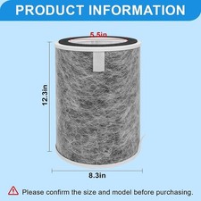 2 Pack HP202 Replacement Filter Compatible with Shark Air Purifier HE2FKBAS picture