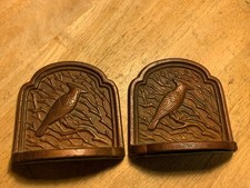 Antique 1928 Cardinal Cast Metal Bookends 4