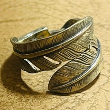 Goro's Men Accessory Sv Double Pinky Feather Ring Free Size VHTF Designer Collec picture
