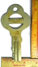 Folger Adam jail key vintage brass prison collectible skeleton lock memorabilia picture