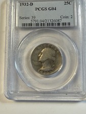 1932-D Washington Quarter PCGS G04 KEY DATE 436,800 Mintage Certified Rare picture