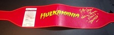 Hulk Hogan Signed Official Hulkamania Weight Belt JSA Cert Rare Inscriptiions  picture