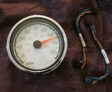 L;IKE NEW FREIGHTLINER COLUMBIA A22-59203-101 OEM WHITE FACED SPEEDOMETER MPH picture