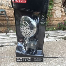 Delta SureDock Magnetic Handheld Shower Head Chrome 5in 6-Spray w/ 72in Hose picture