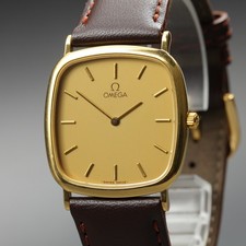 Vintage MINT Omega Deville Cal.1378 Quartz Gold 32mm Men Watch c.1988 New Batt picture