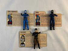 Vintage 1982-83 GI Joe Cobra Commander Soldier Major Bludd File Cards Lot picture