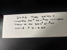 2026 Topps Series 2 complete set 351-700 +Titans 21-40 + SMLB 31-60 Ships Free picture