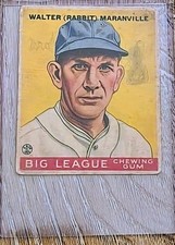 1933 Goudey Big League Chewing Gum - R319 Rabbit Maranville #117 picture