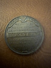 Rare Aviation History 1929 Byrd Antarctic Expedition Presentation Medal H. June picture