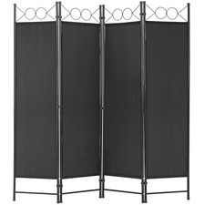 4 Panel Room Divider 6FT Steel Frame Screen Folding Privacy Divider Freestanding picture