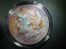 F/VF KEY DATE 1896-O MORGAN SILVER DOLLAR SCARCE KEY DATE NICELY TONED M-1725 picture