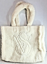 Victoria Secret Large Sherpa/Fleece Tote Bag~NIB~Never Used~VTG picture
