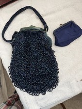 VINTAGE ART NOUVEAU STYLE LOOP BEADED EVENING BAG picture