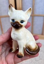 Vintage Siamese Cat MCM Cat Figurine Japan 3.5