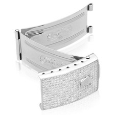 Rolex 2.50CTW Real Diamond Stainless Steel Folding Clasp Buckle Watch 20mm picture