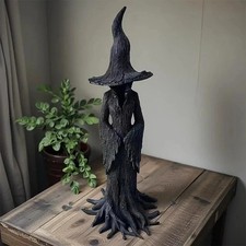 2026 Cracker Barrel Tree Witch Statue Halloween Decor Gift New in Box ~ 20cm picture