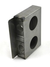 Gate Lockbox Double Hole Weldable Steel 6 7/8
