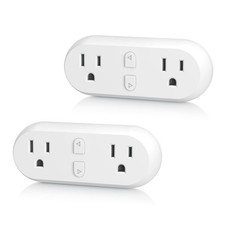 HBN Smart Plug 2-Pack, Dual WiFi Outlet, 2.4GHz, Alexa Google, Smart Life picture