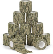 12 Rolls Camo Tape Camouflage Wrap Self-Adhesive Bandage 2