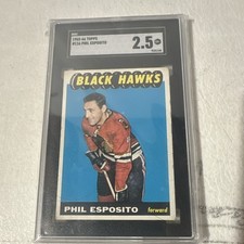 Topps 1965-66 Phil Esposito #116 Chicago Blackhawks Graded NHL Hockey Card picture
