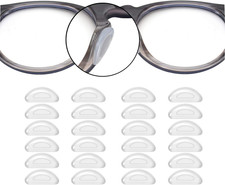 SMARTTOP 1.0Mm Eyeglass Nose Pads 20 Pairs Stick on Silicone Anti-Slip Adhesive picture