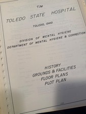 Rare c50s History Plan Map Toledo Ohio Insane Asylum State Hospital 120pg COPY picture